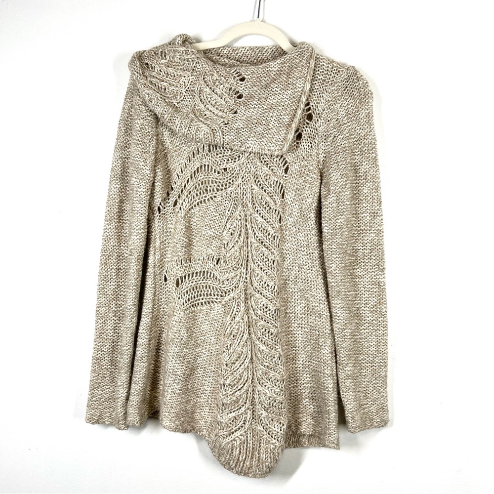 ANTHROPOLOGIE Moth Chunky Knit Grandpa Sweater Cowl Neck Asymmetrical Small